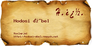 Hodosi Ábel névjegykártya