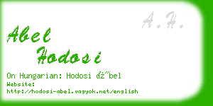 abel hodosi business card